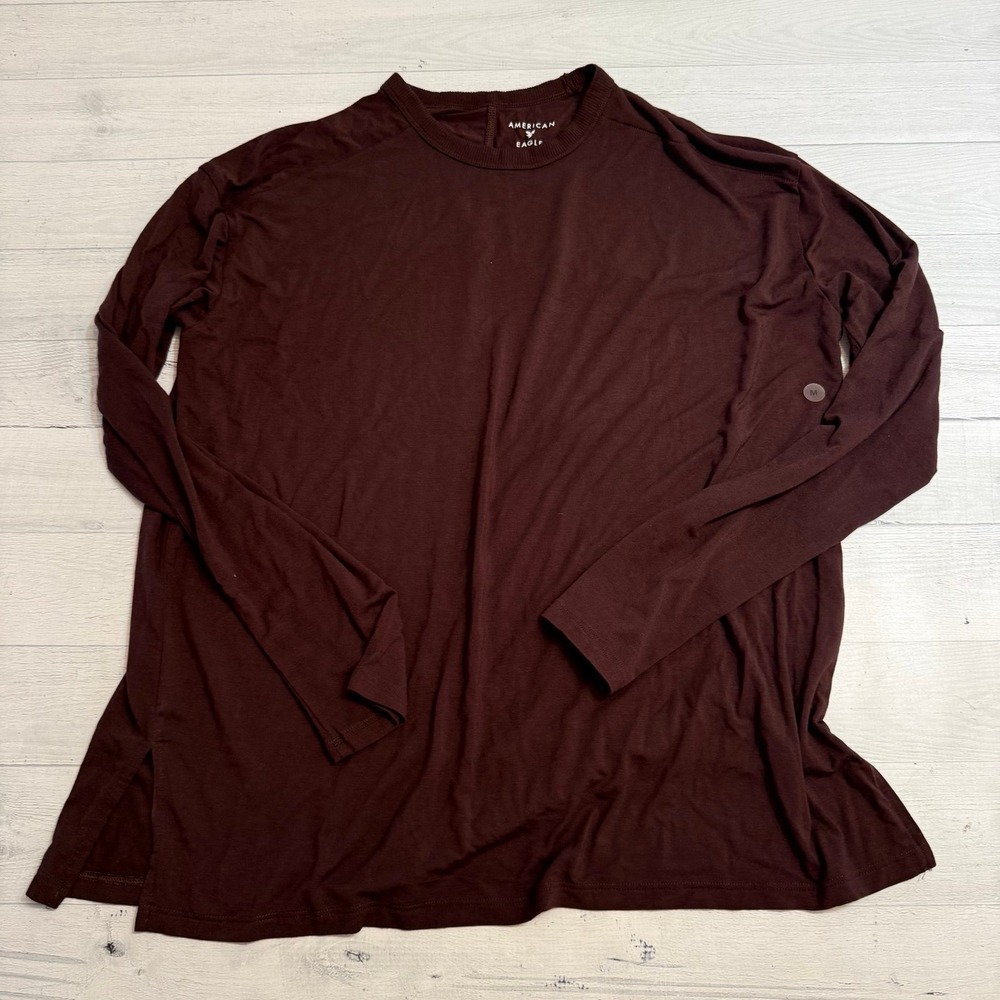 American Eagle soft and sexy long sleeve dark brown medium NEW‎